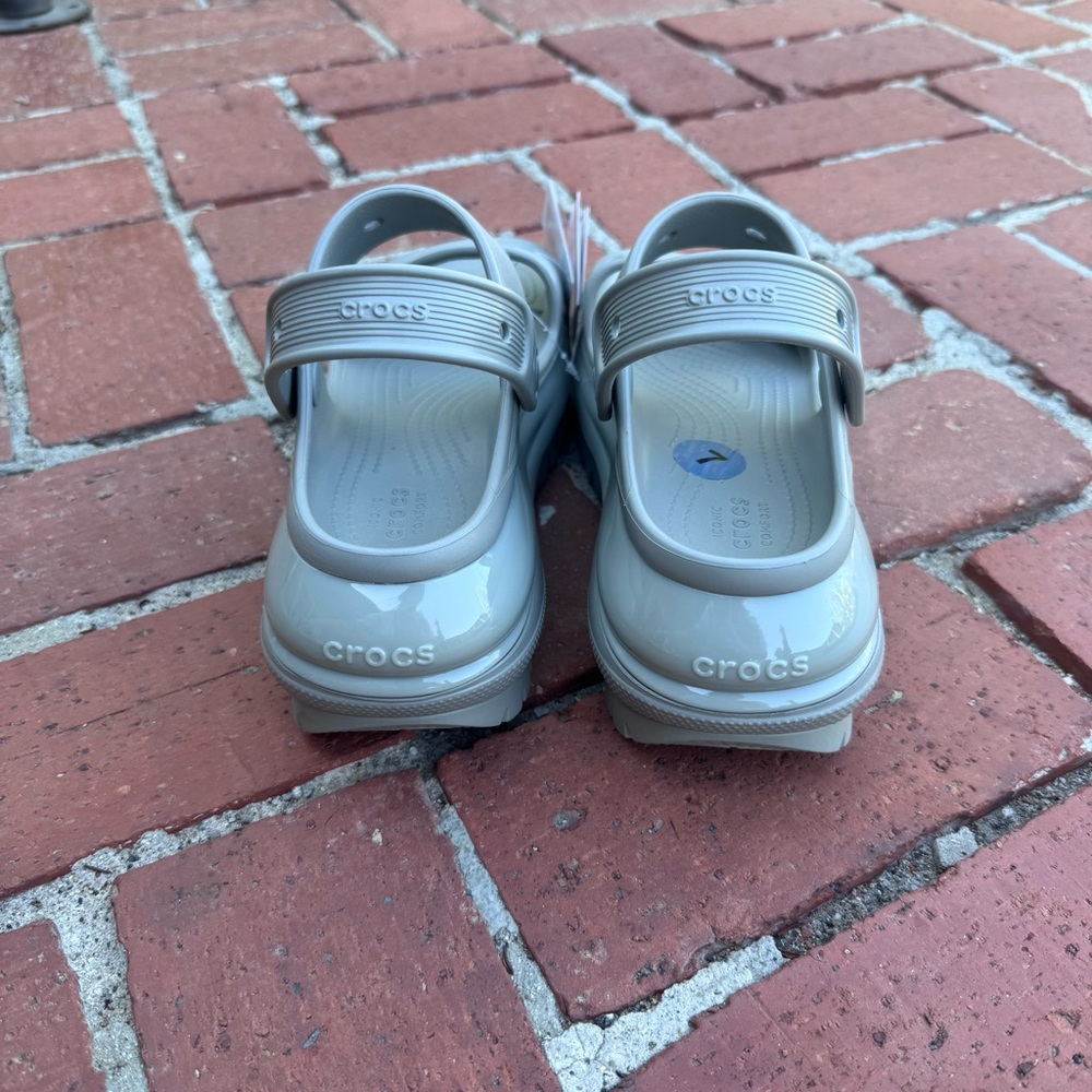 Crocs Mega Crush Gray Sandals - Picture 3 of 7